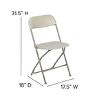 Chaise pliante en plastique Emma et Oliver de 295 kg, qualité supérieure, pour maison et événements (lot de 4)
