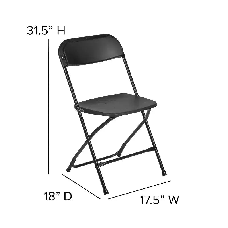 Chaise pliante en plastique Emma et Oliver de 295 kg, qualité supérieure, pour maison et événements (lot de 4)