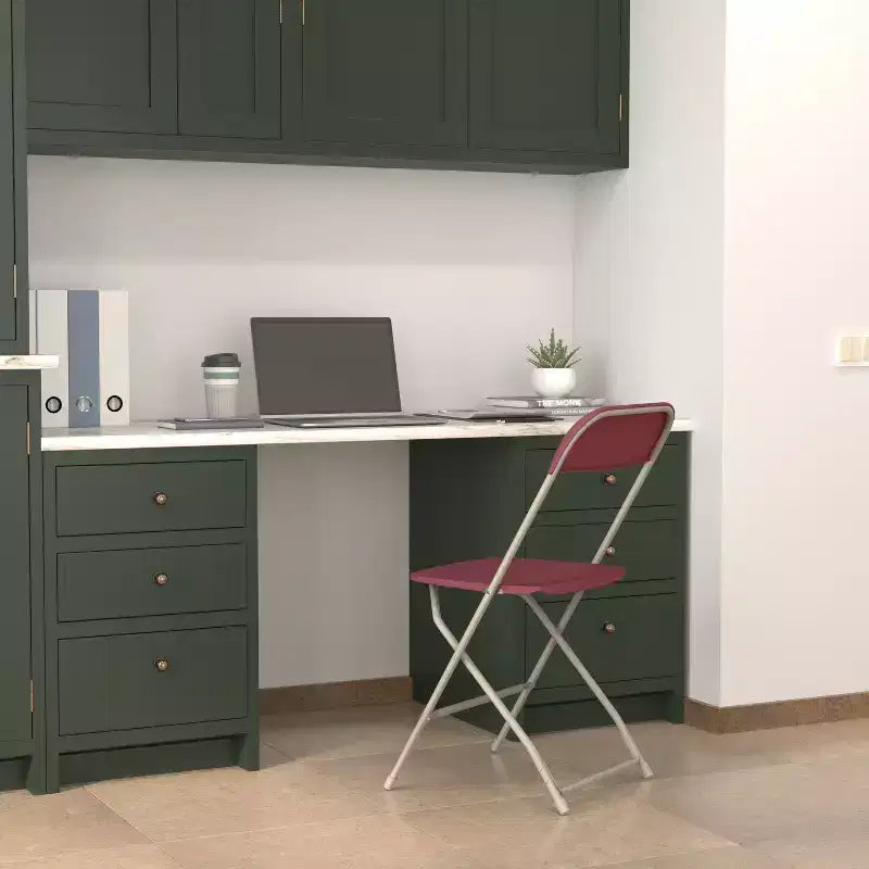 Chaise pliante en plastique Emma et Oliver de 295 kg, qualité supérieure, pour maison et événements (lot de 4)