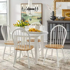 Lot de 2 chaises de salle à manger Windsor Buylateral en bois massif de style ferme à barreaux