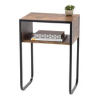 Table d'appoint IRIS USA en bois et métal, marron