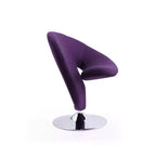Ensemble de 2 fauteuils pivotants d'appoint Curl en mélange de laine - Manhattan Comfort