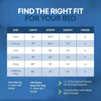 Sommier tapissier Continental Sleep de 3,8 cm d'épaisseur, séparable, entièrement assemblé, pour matelas/soutien de lit