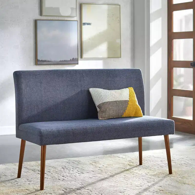 Banc de salle à manger capitonné Buylateral Ripton style Mid-Century Modern