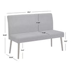 Banc de salle à manger capitonné Buylateral Ripton style Mid-Century Modern