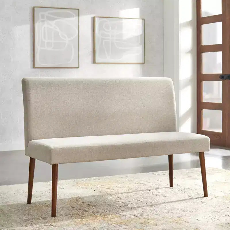 Banc de salle à manger capitonné Buylateral Ripton style Mid-Century Modern