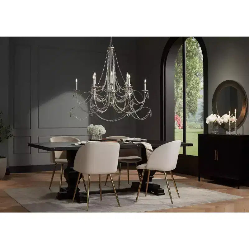 Miroir mural rond Uttermost Empire, finition argent mat métallisé, 34 po