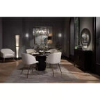 Miroir mural rond Uttermost Empire, finition argent mat métallisé, 34 po