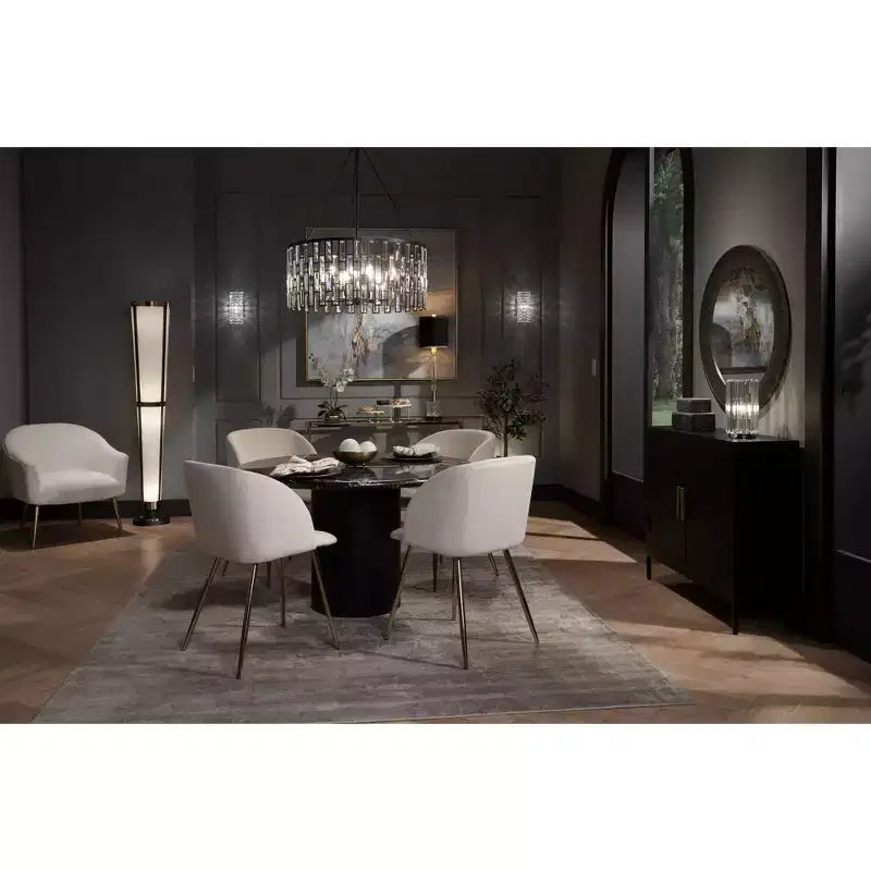 Miroir mural rond Uttermost Empire, finition argent mat métallisé, 34 po