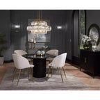 Miroir mural rond Uttermost Empire, finition argent mat métallisé, 34 po