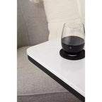 Table d'appoint C en marbre cultivé et métal Kate and Laurel Credele