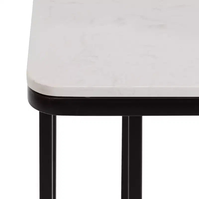 Table d'appoint C en marbre cultivé et métal Kate and Laurel Credele