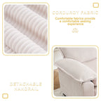 Fauteuil surdimensionné 56,9 W avec repose-pieds, fauteuil de lecture pour chambre à coucher, canapé-lit paresseux, canapé inclinable simple et moderne surdimensionné