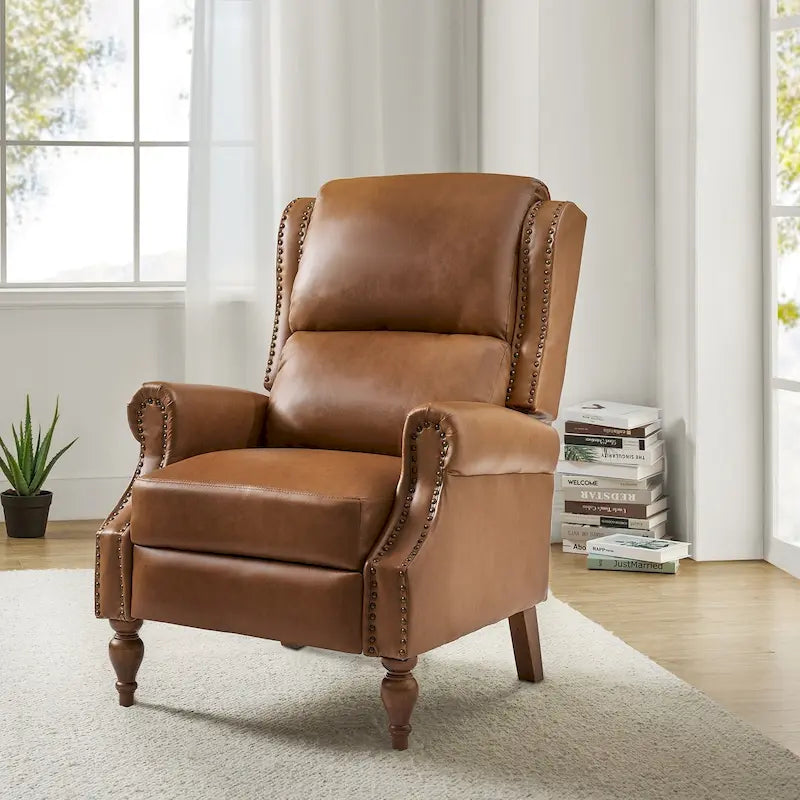 Fauteuil inclinable manuel en similicuir végétalien Terri par HULALA HOME