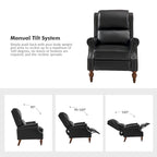 Fauteuil inclinable manuel en similicuir végétalien Terri par HULALA HOME