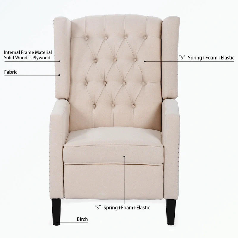 Fauteuil inclinable manuel à oreilles