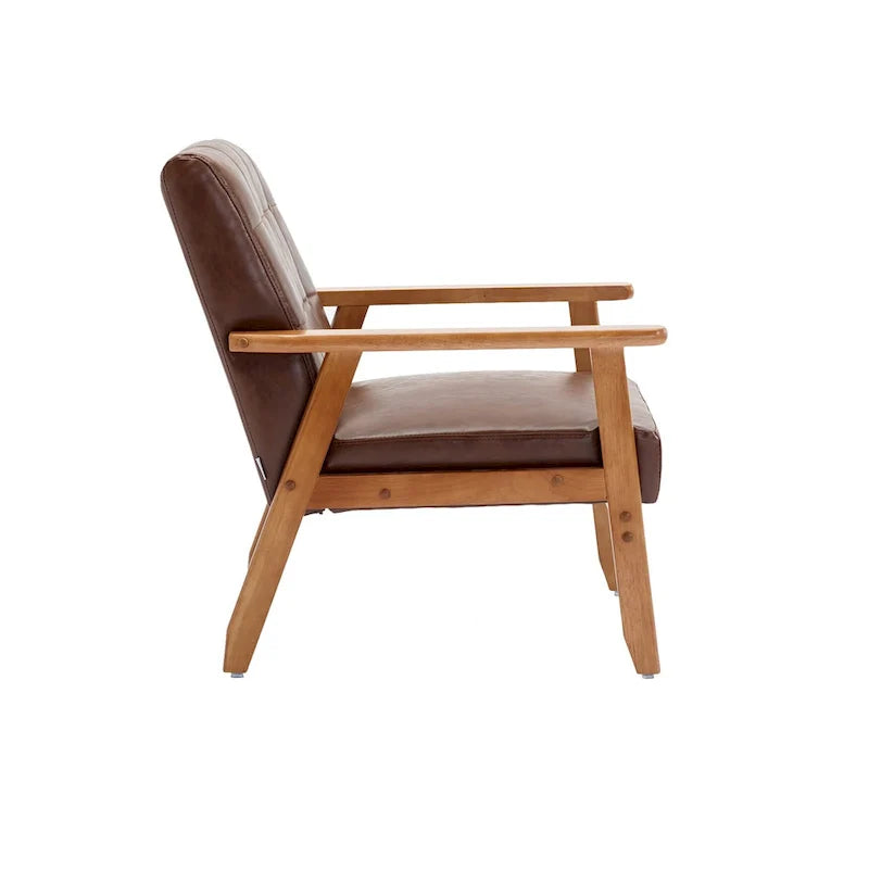 Lot de 2 fauteuils d'appoint modernes du milieu du siècle avec table d'appoint