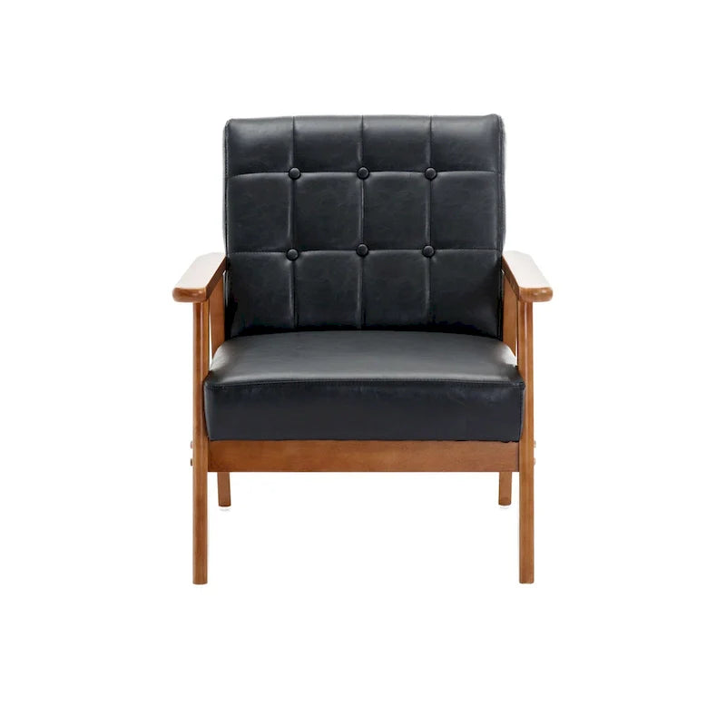Lot de 2 fauteuils d'appoint modernes du milieu du siècle avec table d'appoint