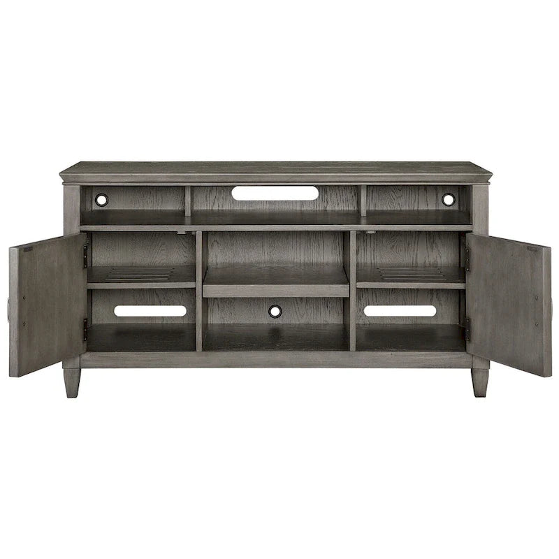Meuble TV Origins by Alpine Newport en bois couleur pierre