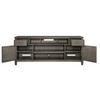 Meuble TV Origins by Alpine Newport en bois couleur pierre