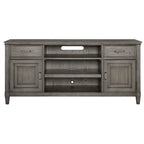 Meuble TV Origins by Alpine Newport en bois couleur pierre