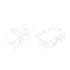 Table basse relevable en bois DH BASIC, 46 pouces