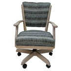Chaise de salle à manger classique en bois massif avec roulettes - Hauteur 99 cm
