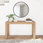Console moderne en pin massif de 56 po, finition à faible teneur en COV, design minimaliste