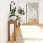 Console moderne en pin massif de 56 po, finition à faible teneur en COV, design minimaliste