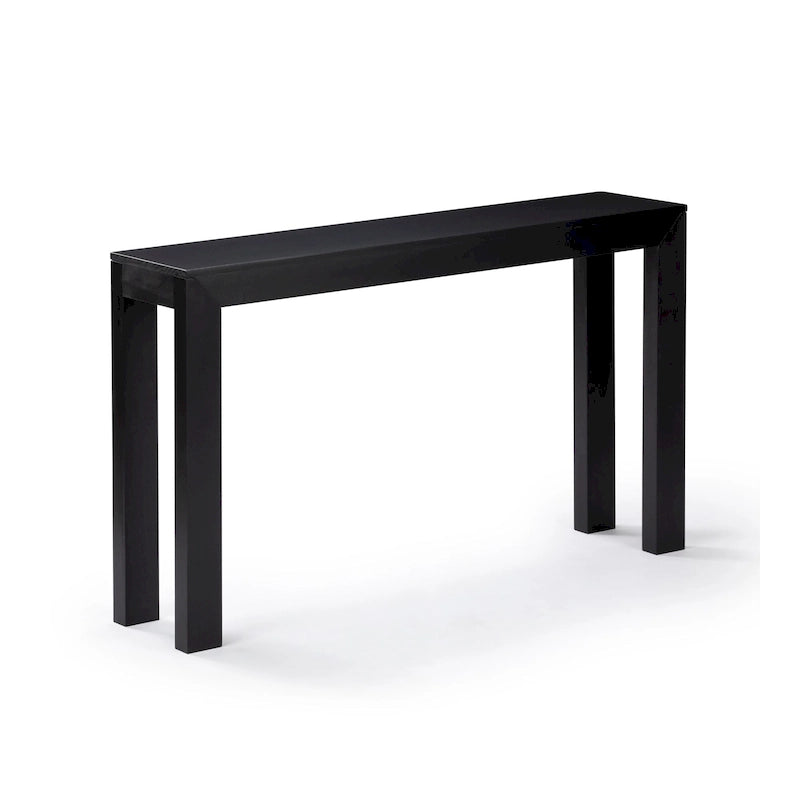 Console moderne en pin massif de 56 po, finition à faible teneur en COV, design minimaliste