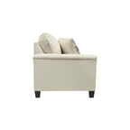 Table basse ronde Mid-Century, finition cerisier naturel, 3 pieds chevilles, capacité de 90 kg