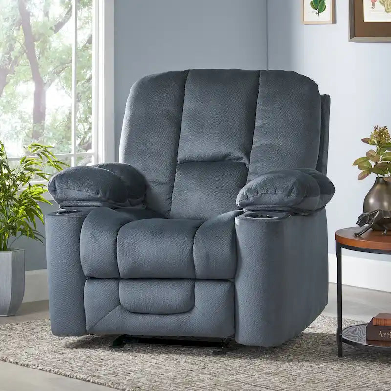 Christopher Knight Home Gannon Fauteuil club inclinable et pivotant en tissu