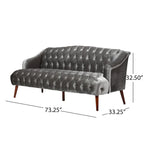 Canapé Adelia en velours capitonné style moderne glamour de Christopher Knight Home