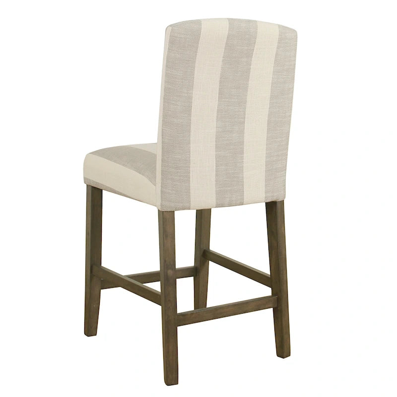 Tabouret de comptoir 24" avec dossier incurvé, assise rembourrée, tabouret de bar de cuisine