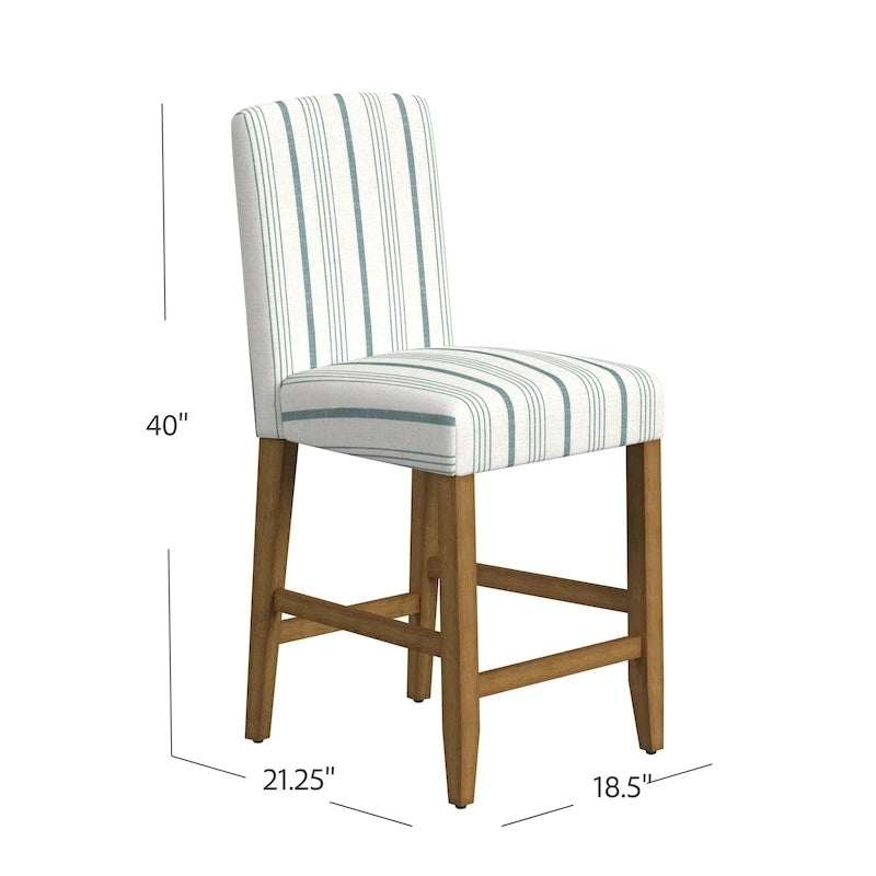 Tabouret de comptoir 24" avec dossier incurvé, assise rembourrée, tabouret de bar de cuisine