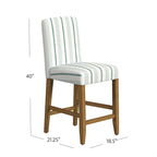 Tabouret de comptoir 24" avec dossier incurvé, assise rembourrée, tabouret de bar de cuisine
