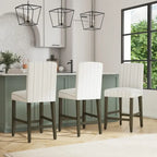Tabouret de comptoir 24" avec dossier incurvé, assise rembourrée, tabouret de bar de cuisine