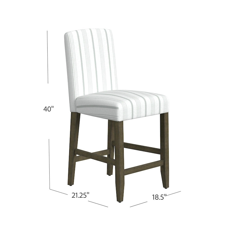 Tabouret de comptoir 24" avec dossier incurvé, assise rembourrée, tabouret de bar de cuisine