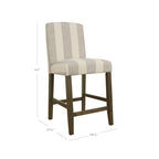 Tabouret de comptoir 24" avec dossier incurvé, assise rembourrée, tabouret de bar de cuisine