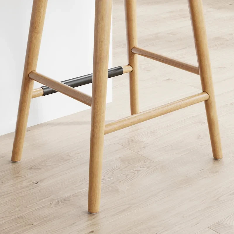 Tabouret de bar Barker en boucle, sans dossier, hauteur comptoir avec coussin