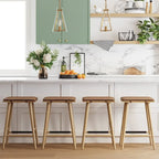 Tabouret de bar Barker en boucle, sans dossier, hauteur comptoir avec coussin