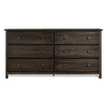 Bahut en bois massif 64" x 35,75", portes vitrées ou en bois au choix, meuble de rangement pour salle à manger