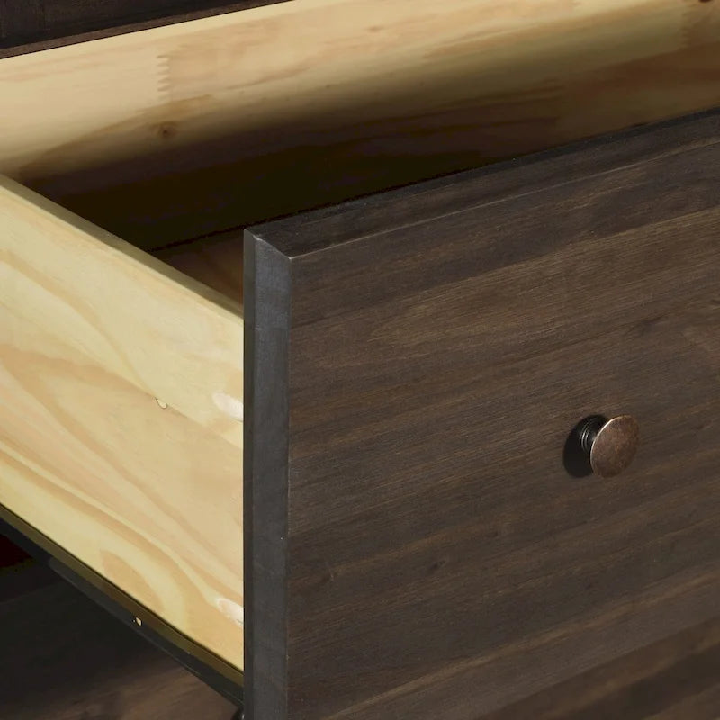 Bahut en bois massif 64" x 35,75", portes vitrées ou en bois au choix, meuble de rangement pour salle à manger