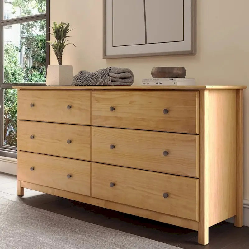 Bahut en bois massif 64" x 35,75", portes vitrées ou en bois au choix, meuble de rangement pour salle à manger