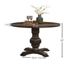 Table de salle à manger ronde avec pied central Roundhill Furniture Havre - N/A