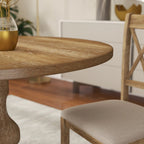 Table de salle à manger ronde avec pied central Roundhill Furniture Havre - N/A