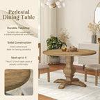 Table de salle à manger ronde avec pied central Roundhill Furniture Havre - N/A
