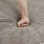 Canapé d'angle modulable 141,73 po, en velours côtelé en forme de U avec ottomans