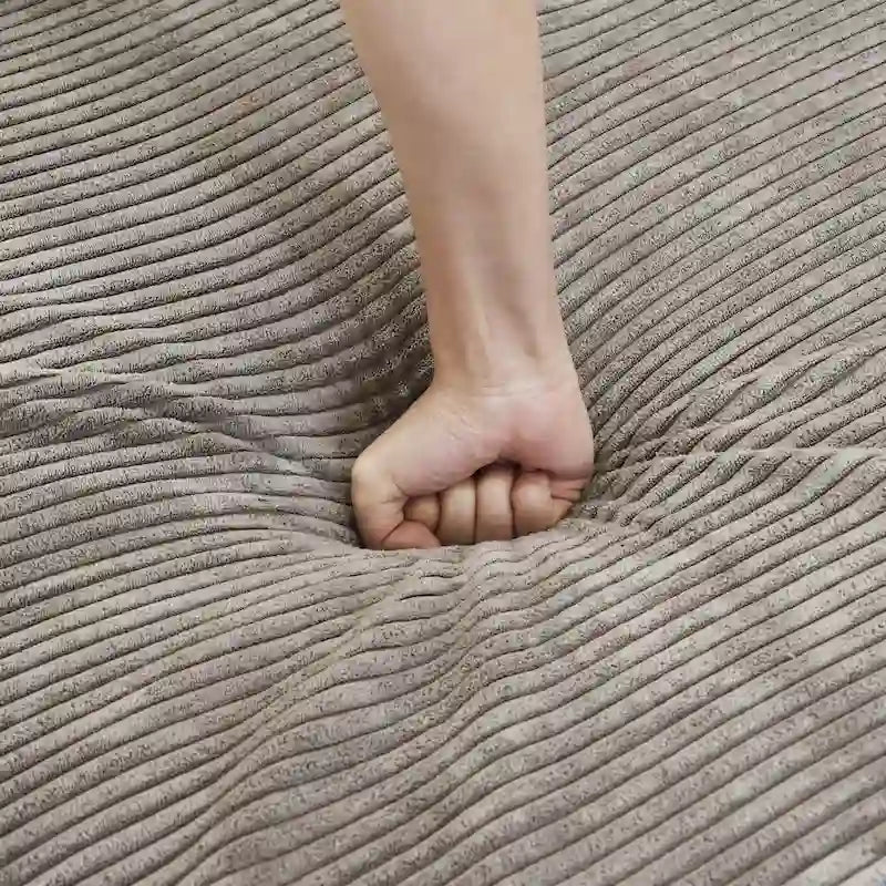 Canapé d'angle modulable 141,73 po, en velours côtelé en forme de U avec ottomans