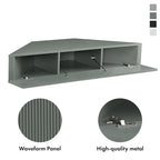 Meuble TV d'angle flottant de 47", 3 étagères, style transitionnel, support mural peu encombrant
